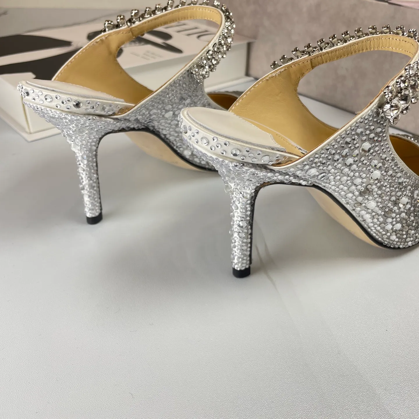 👟👟Ex-factory price 680👟👟 Jimmy Choo BING 65 diamond high heels 35-40 (41 42 43 customized)
